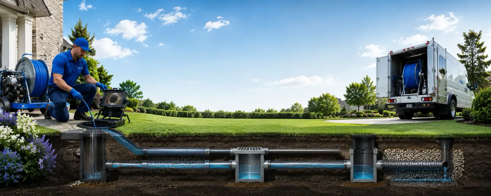 Outdoor drain cleaning information for Gustine, CA